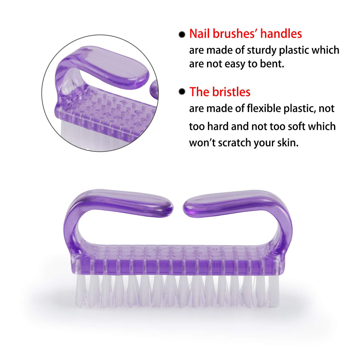 Brosse à Ongles MODENGKONGJIAN en usage sur des ongles