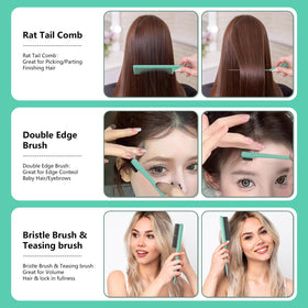 Brosse à queue HEZ pour séparation de cheveux, vue de dessus