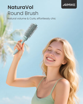 Brosse AIMIKE NaturaVol 1,3" avec effet de brillance sur les cheveux