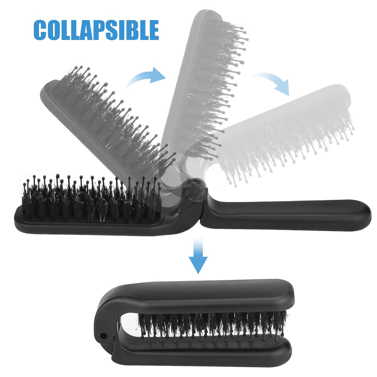 Brosse Ancable dans une main pour démontrer sa taille compacte