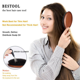 Brosse BESTOOL en poils de sanglier sur fond blanc