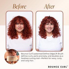 Brosse Bounce Curl Define EdgeLift montrant les poils en vegan
