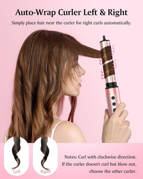 Brosse chauffante Brightup en action sur des cheveux longs