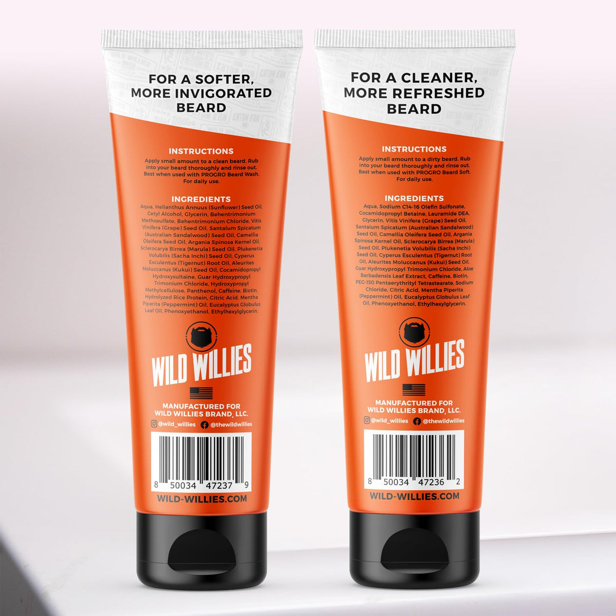 Brosse chauffante Wild Willies en action sur une barbe