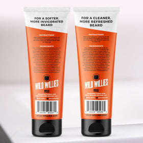 Brosse chauffante Wild Willies en action sur une barbe