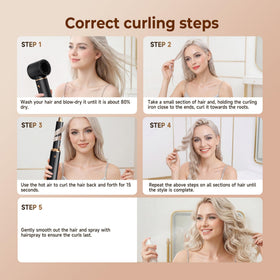 Brosse chauffante Yitrust en action sur des cheveux