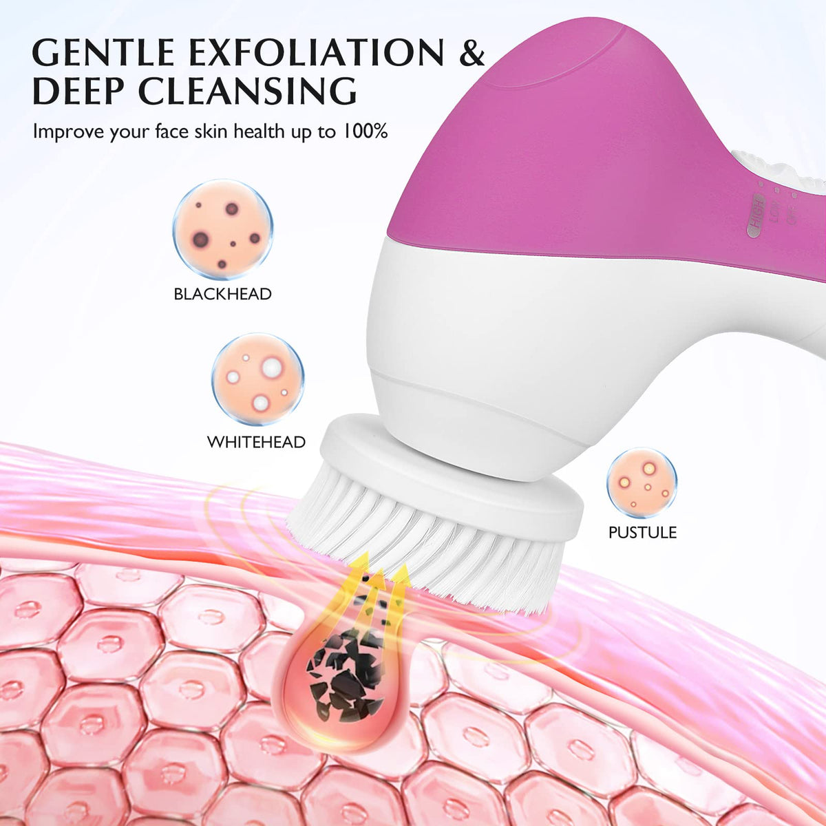 Brosse COSLUS en action sous la douche