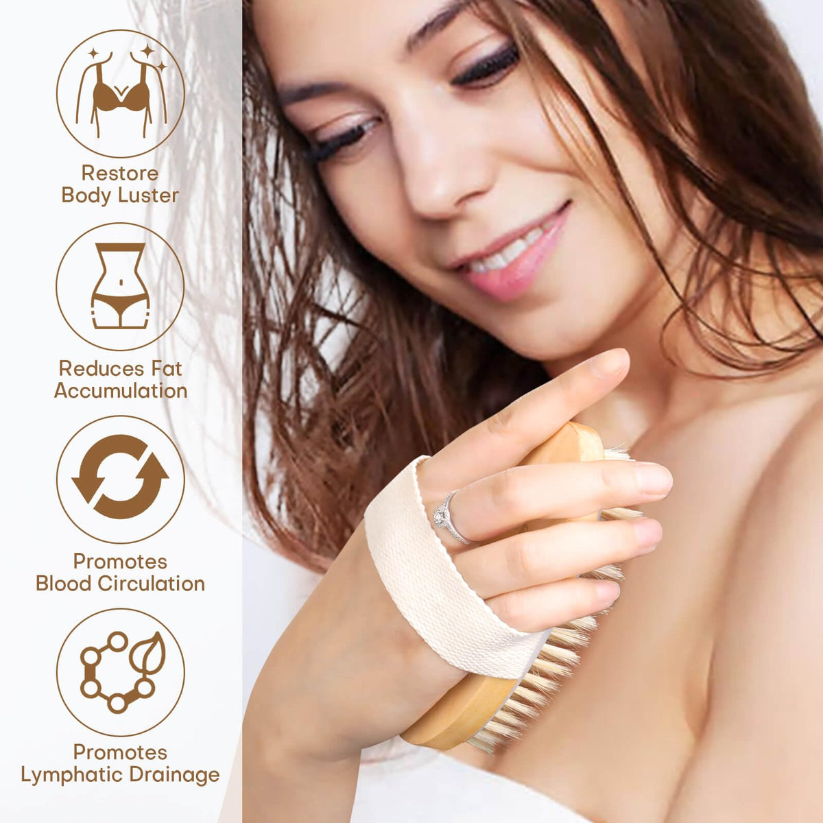 Brosse de bain Bealihelp en utilisation sous la douche