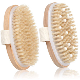 Brosse de bain Bealihelp vue de face avec poils de sanglier