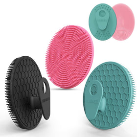 Brosse de bain en silicone INNERNEED verte foncée avec brins souples