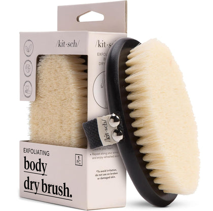 Brosse de bain Kitsch modèle avec poils naturels et base en bois