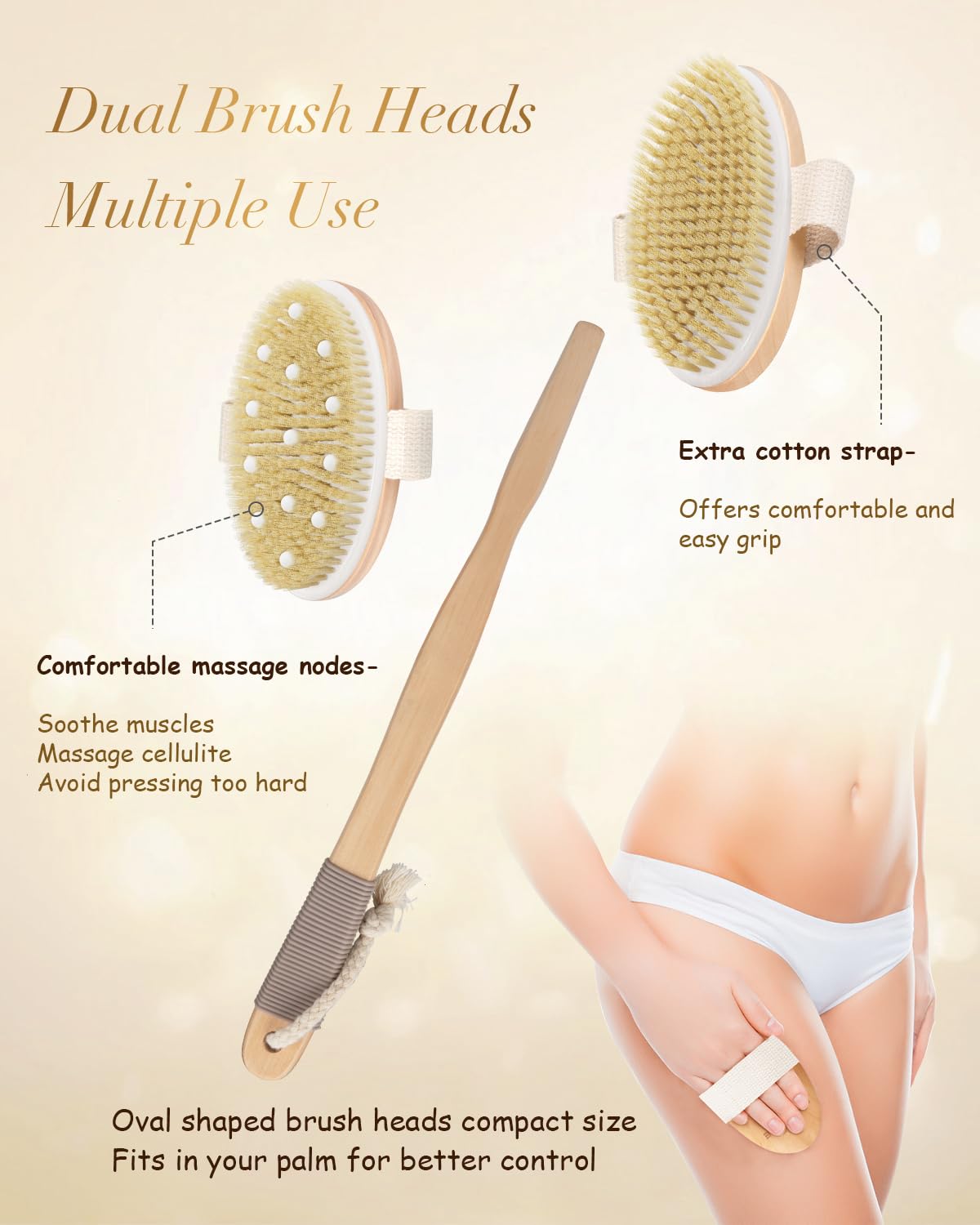 Brosse de bain POPCHOSE tête de massage en gel