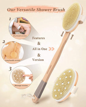 Brosse de bain POPCHOSE tête en poils durs proche