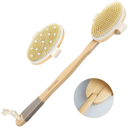 Brosse de bain POPCHOSE vue de face avec têtes duales