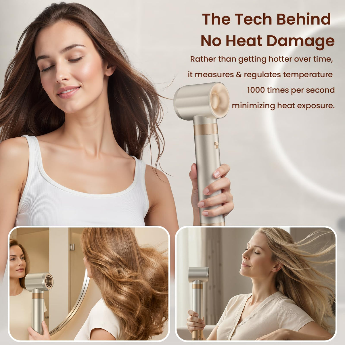 Brosse de coiffage du MESCOMB 6 en 1 Sèche-Cheveux