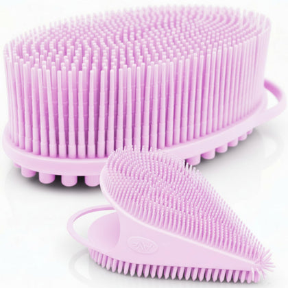 Brosse de corps Avilana en silicone avec nodule de massage