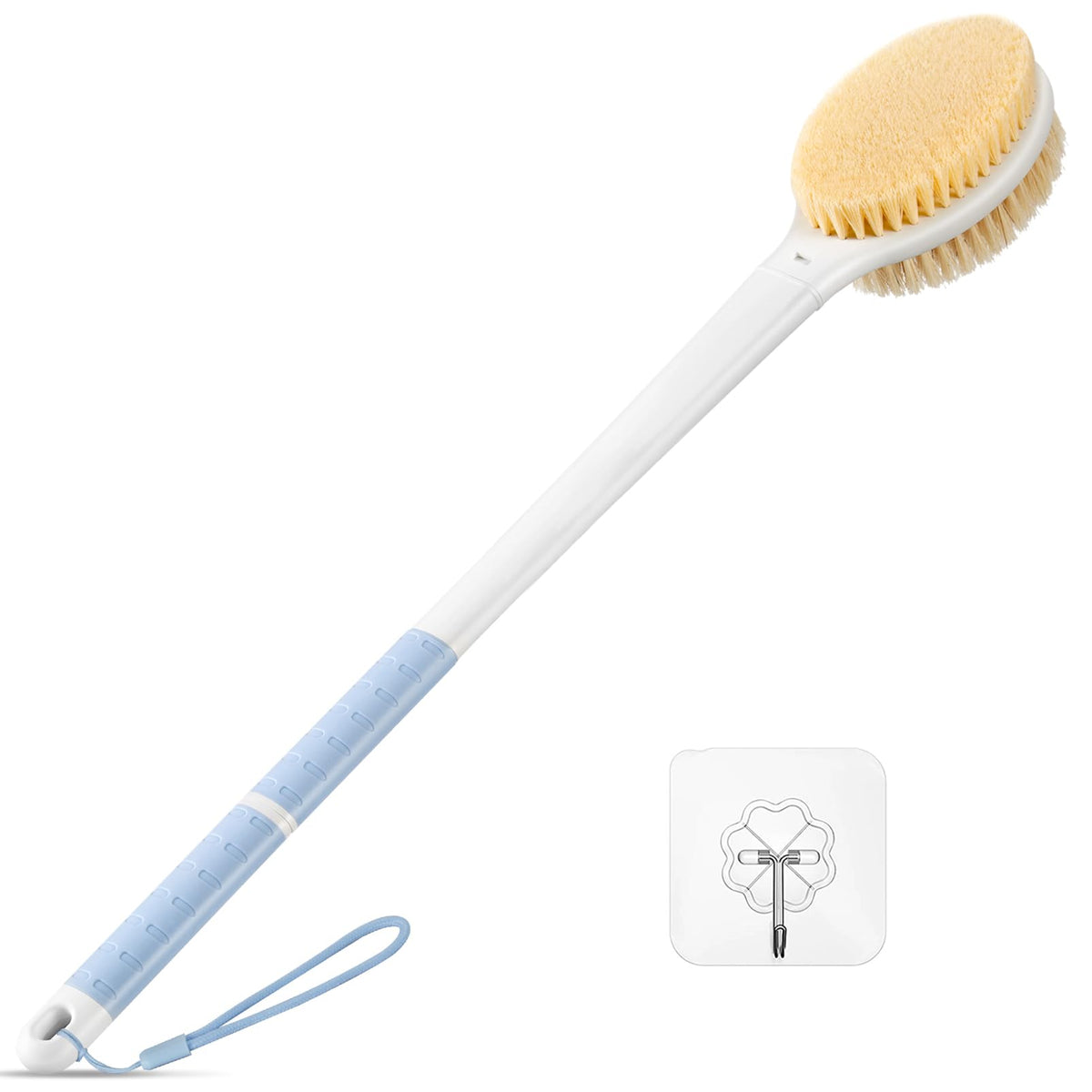 Brosse de douche corps Rafow avec long manche de 52 cm vue de face