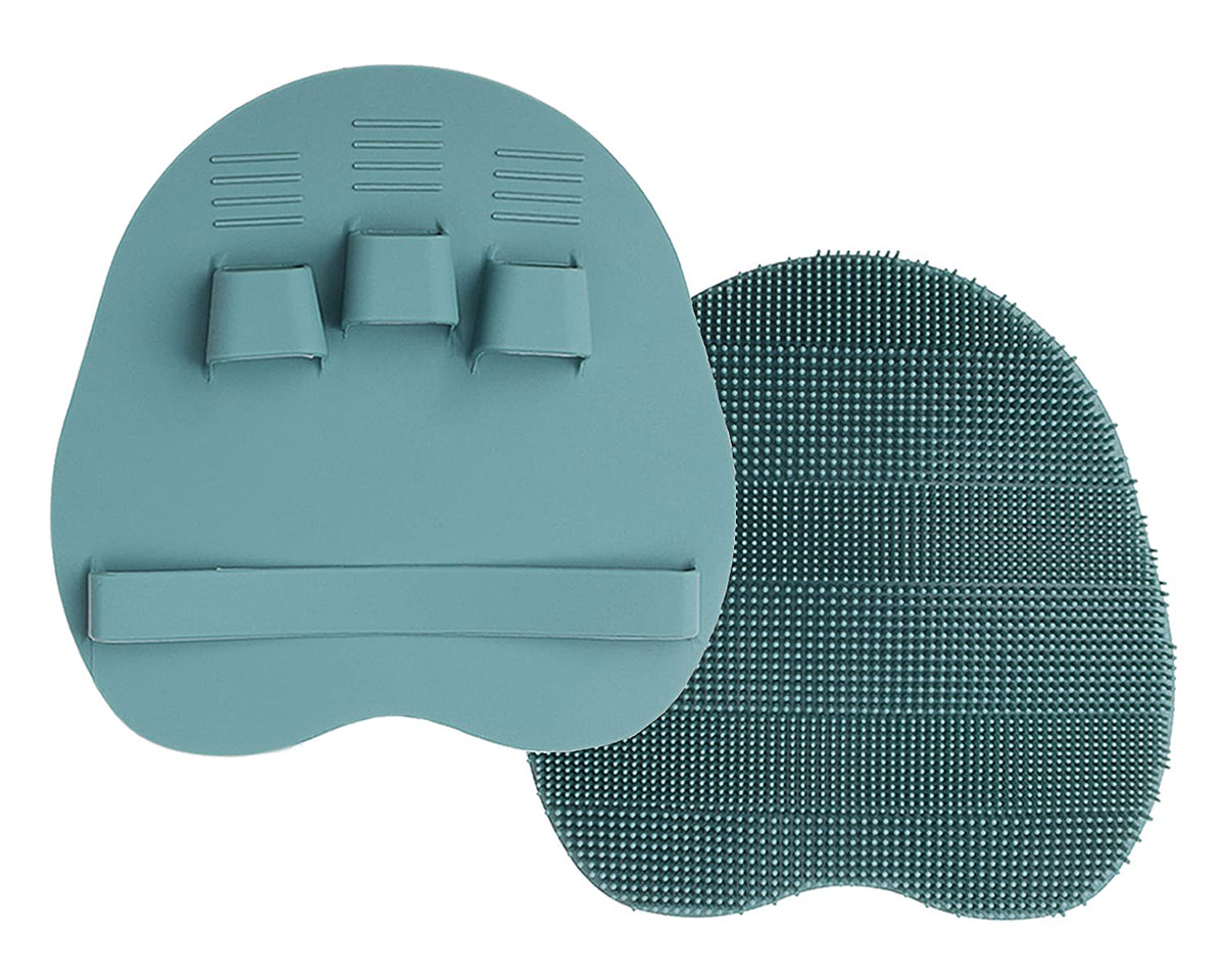 Brosse de douche en silicone HOMMIESAFE vue avant avec design ergonomique