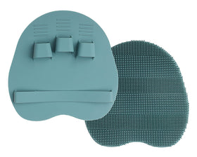 Brosse de douche en silicone HOMMIESAFE vue avant avec design ergonomique
