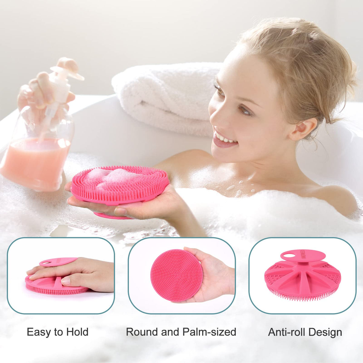 Brosse de douche INNERNEED sur une surface de bain