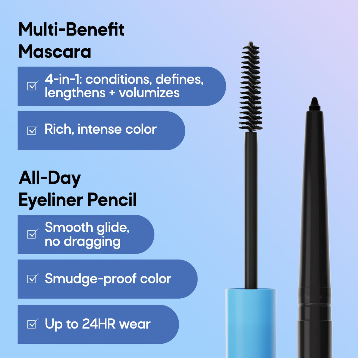 Brosse de mascara Almay montrant sa texture