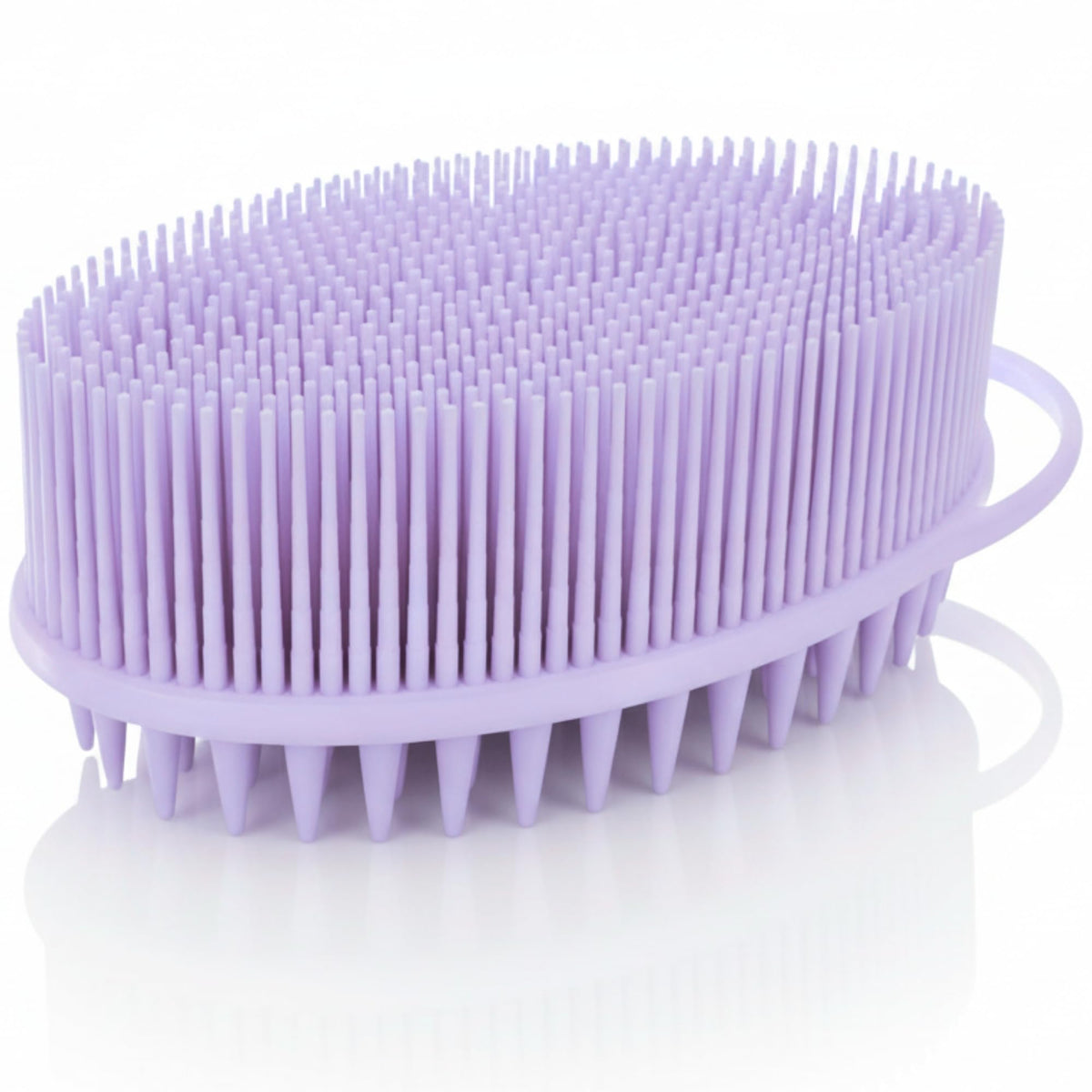 Brosse de massage Avilana en silicone vue de face