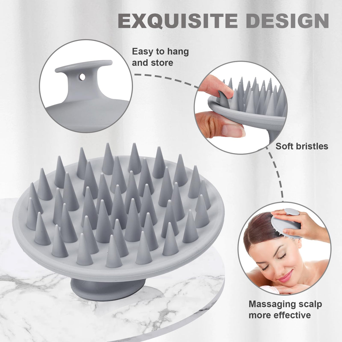 Brosse de massage cuir chevelu Meartchy avec packaging