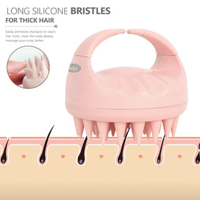 Brosse de massage Sndyi avec cheveux, en action
