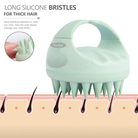 Brosse de massage Sndyi avec élastique à cheveux en satin