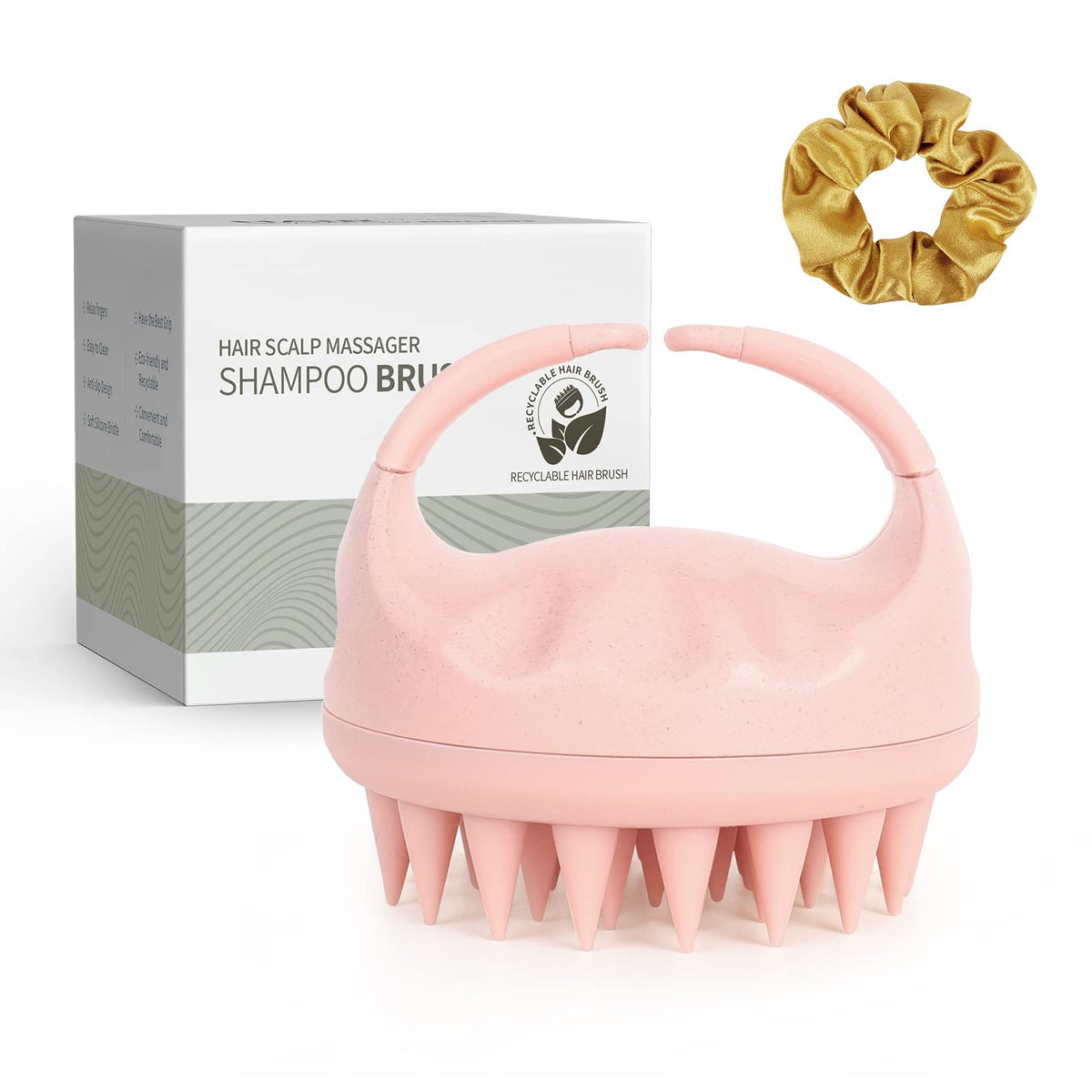 Brosse de massage Sndyi en paille de blé, vue de face
