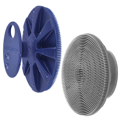 Brosse de nettoyage du visage en silicone INNERNEED, modèle bleu foncé
