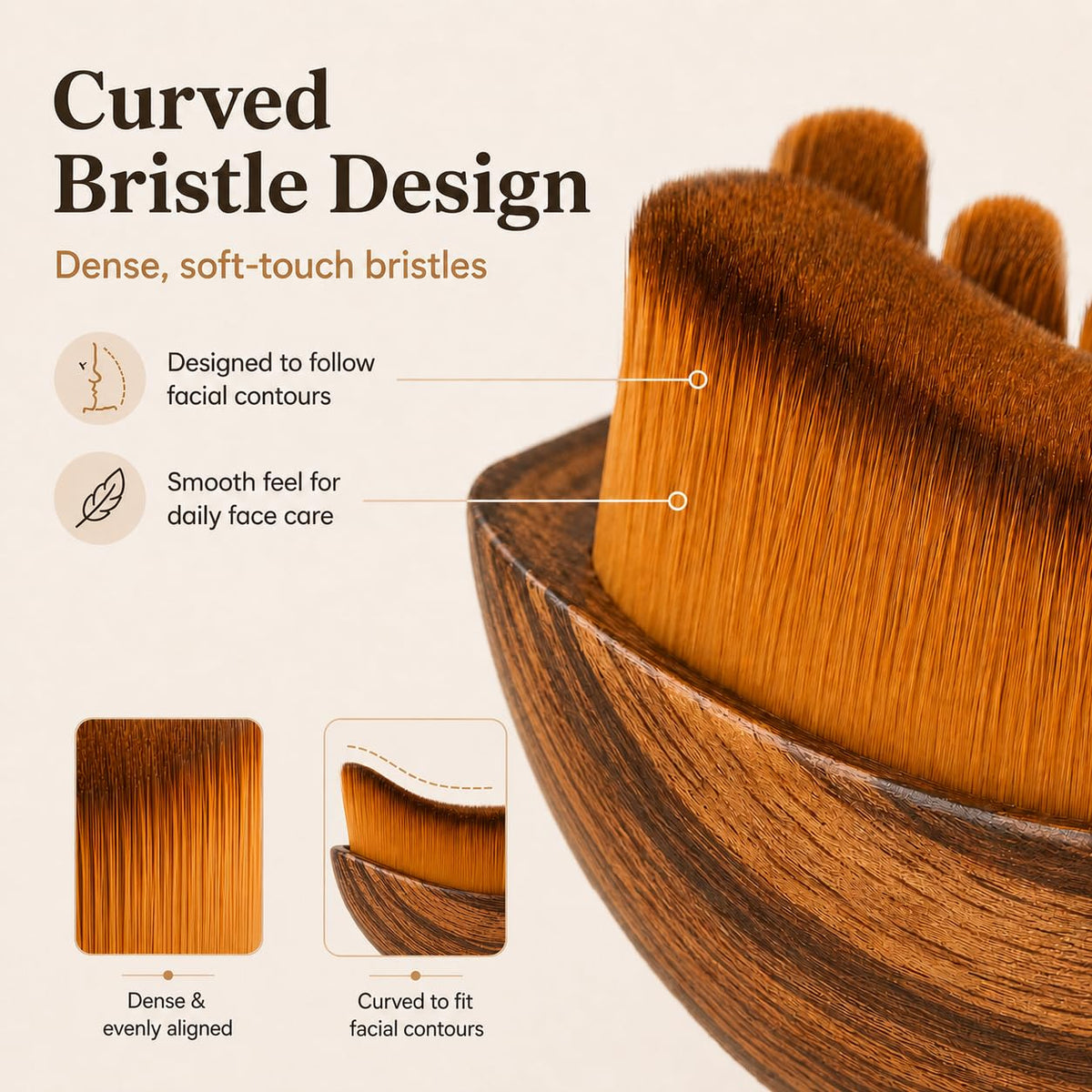 Brosse de sculpture pour le visage AEKI en action