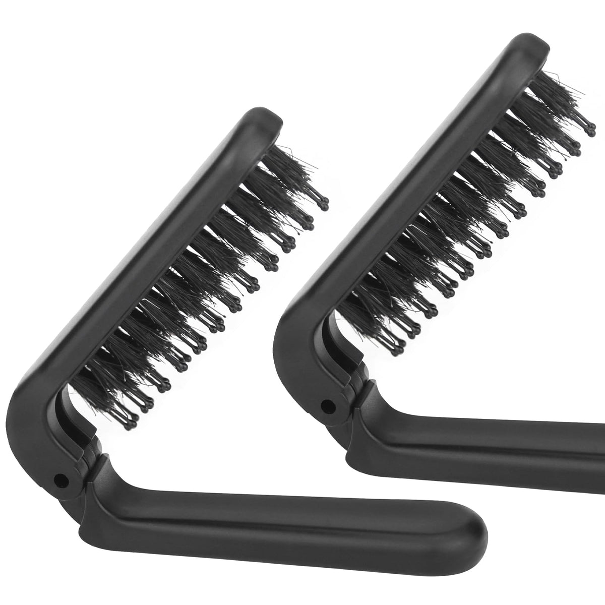 Brosse de voyage pliable Ancable vue avant avec poils en sanglier