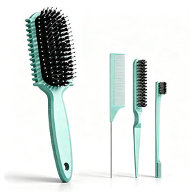 Brosse définissante HEZ pour boucles, couleur verte, vue avant