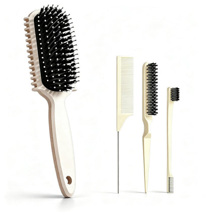 Brosse définissante pour boucles HEZ en beige, vue de face