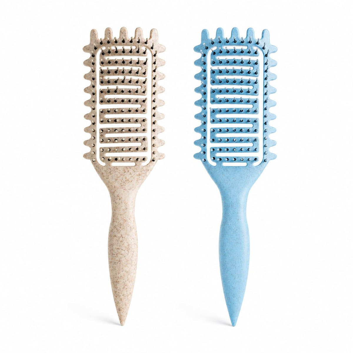 Brosse définissante pour boucles Yingbtr, modèle bleu beige, vue de face