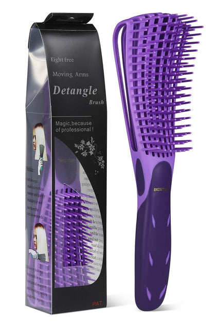 Brosse démêlante BESTOOL vue avant en violet