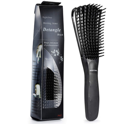 Brosse Démêlante BESTOOL vue de face, couleur noire
