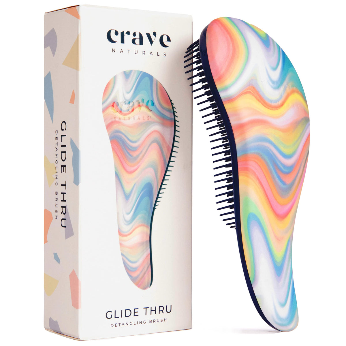 Brosse démêlante Crave Naturals 7,5x3 pouces vue de face