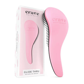 Brosse démêlante Crave Naturals rose vue de face