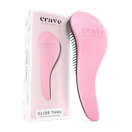 Brosse démêlante Crave Naturals rose vue de face