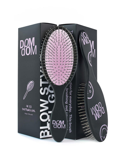 Brosse démêlante Dom Dom violette, vue de face