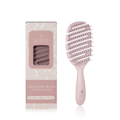 Brosse démelante ecoed rose vue de face avec picots flexibles
