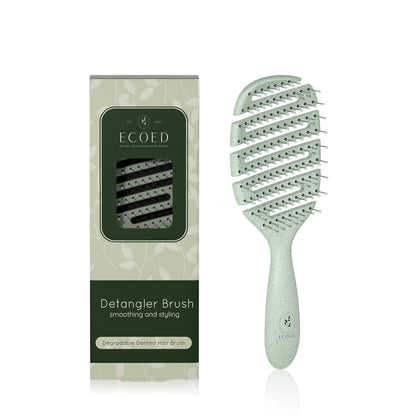 Brosse démêlante ecoed verte vue de face