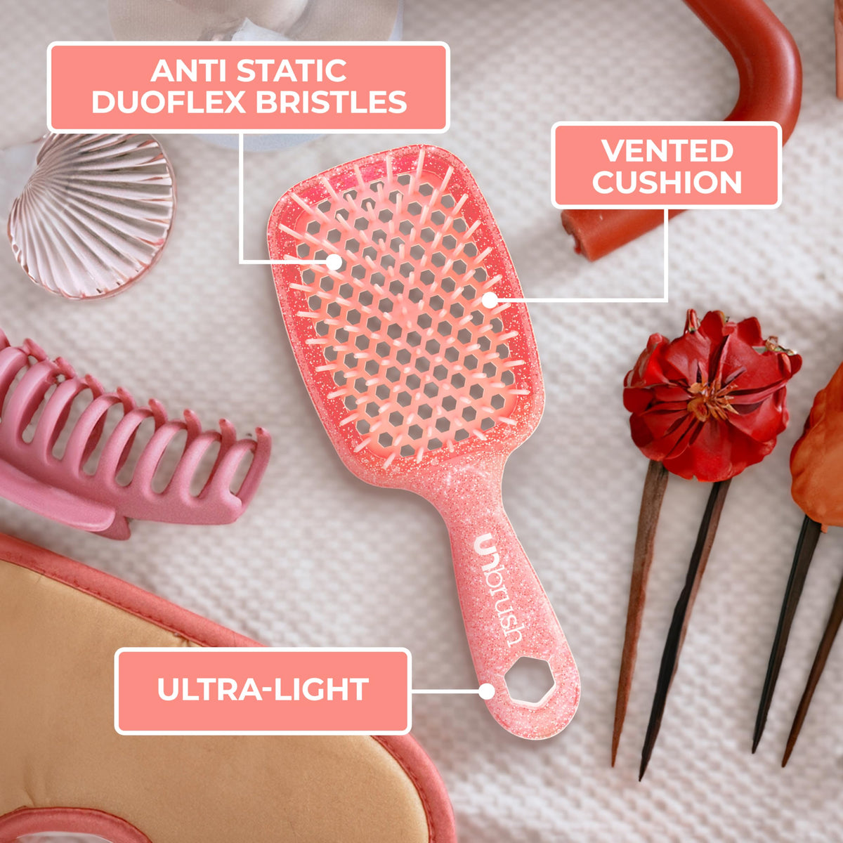 Brosse démêlante FHI Heat UNbrush avec prise en main confortable