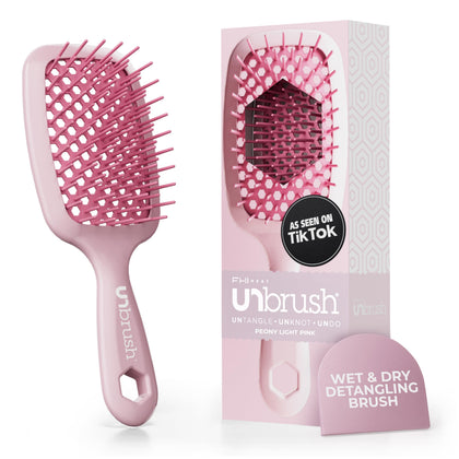 Brosse démêlante FHI Heat UNbrush rose pivoine vue de face