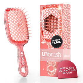 Brosse démêlante FHI Heat UNbrush vue de face couleur ruby peach