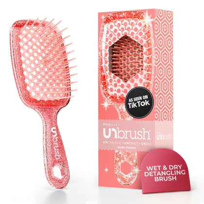 Brosse démêlante FHI Heat UNbrush vue de face couleur ruby peach