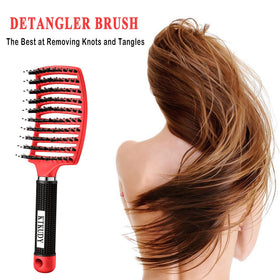 Brosse démêlante KTKUDY avec détails sur ses poils flexibles
