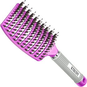 Brosse démêlante KTKUDY vue de face avec poils flexibles